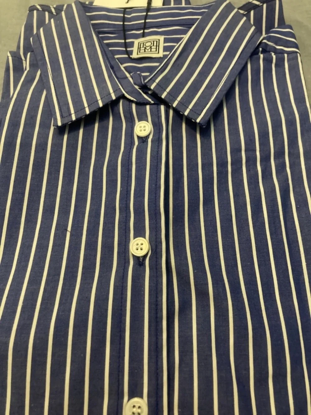 Toteme Striped Blue Button-Up women’s Shirt